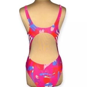 adidas Pink and Blue Women's One Piece Swimsuit